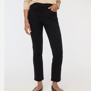 J Crew Petite Black Essential Straight Jeans Size 25